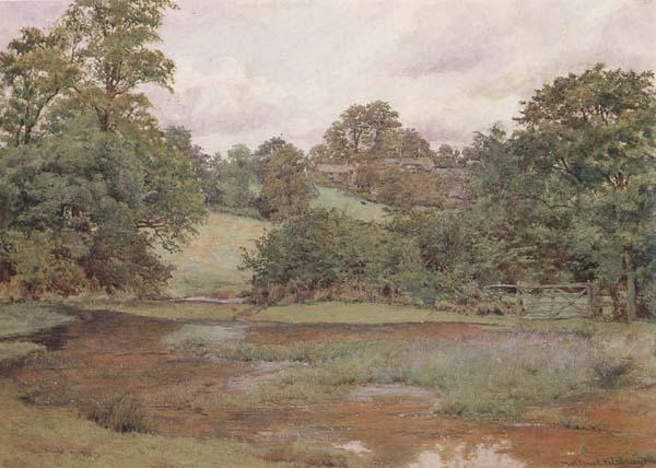 Wilmot Pilsbury,RWS Landscape in Leicestershire (mk46) Sweden oil painting art